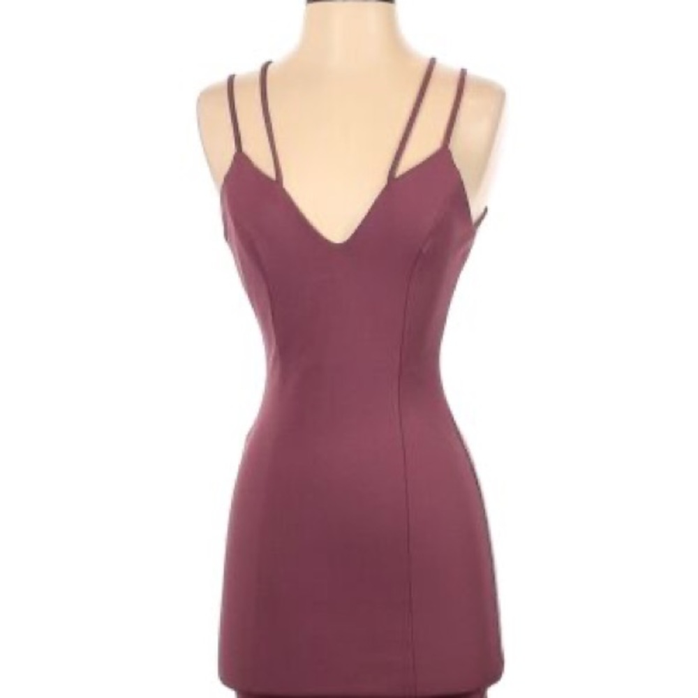 Mauve Strappy Bodycon Mini Dress